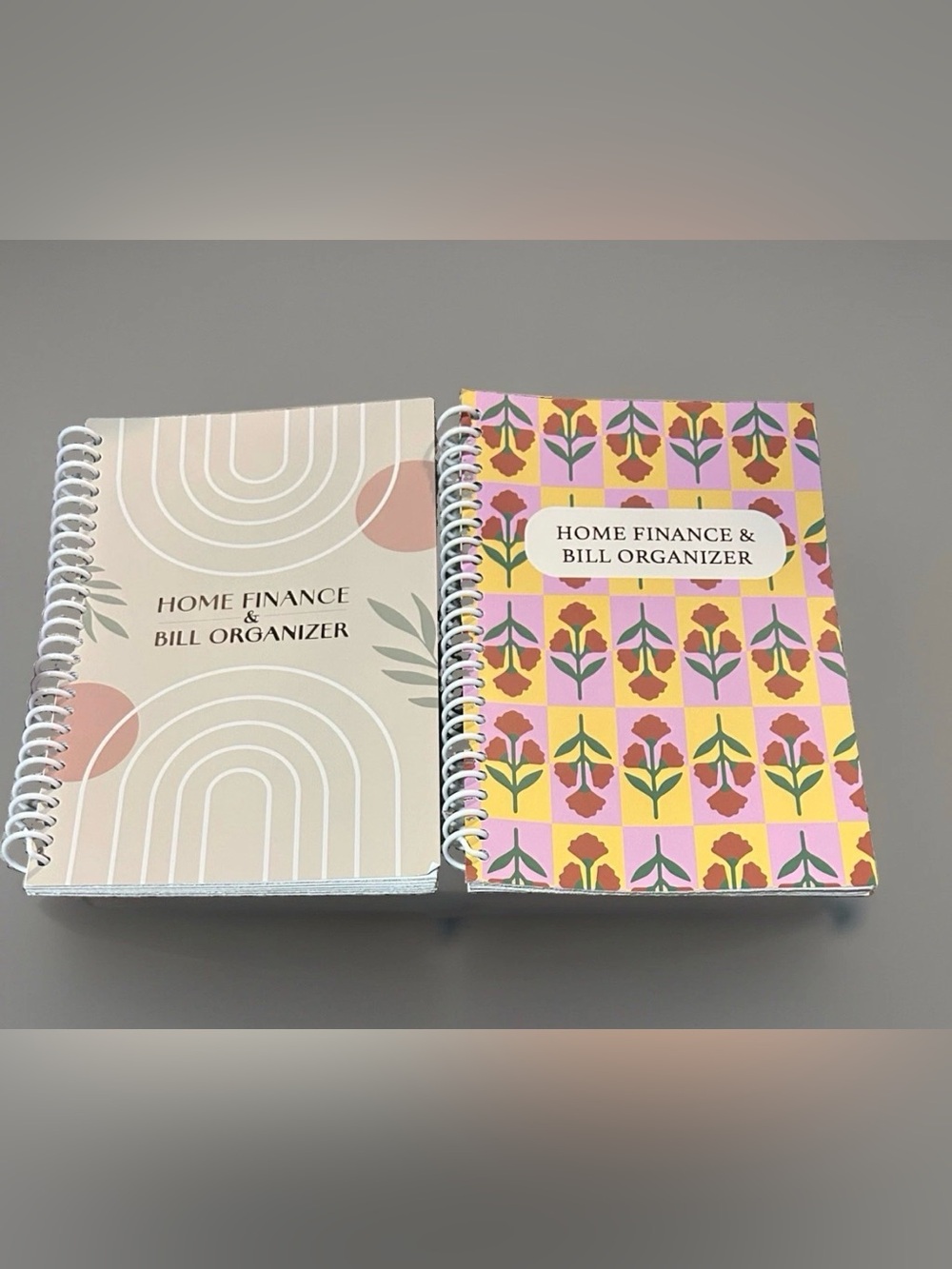 Home Finance & Bill Organizers w/Pockets & Financial Planner 5 1/2x9 (Set Of 2)